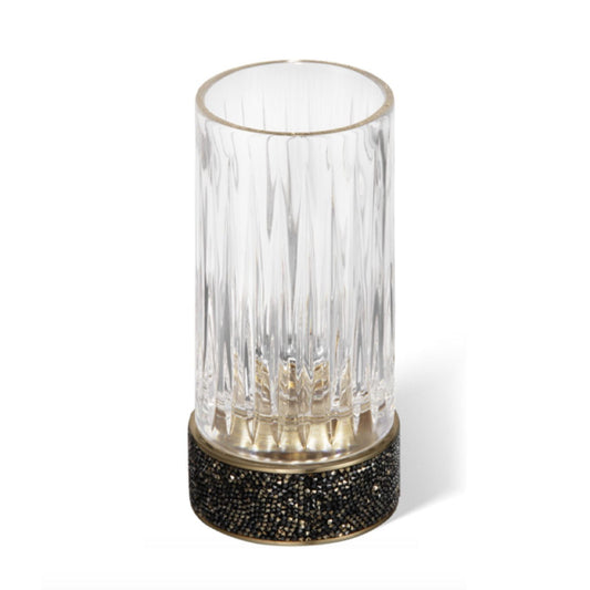 Dark Bronze / Gold Matt Tumbler Holder with Swarowski® Crystals - |VESIMI Design|