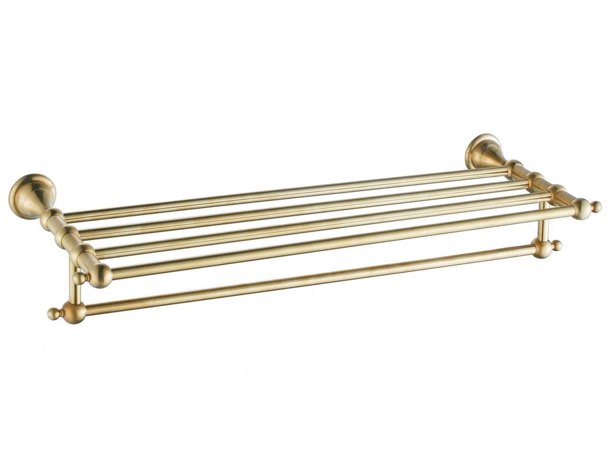Deira Champagne Gold Bathroom Accessories Large Towel Holder - |VESIMI Design| Luxury and Rustic bathrooms online