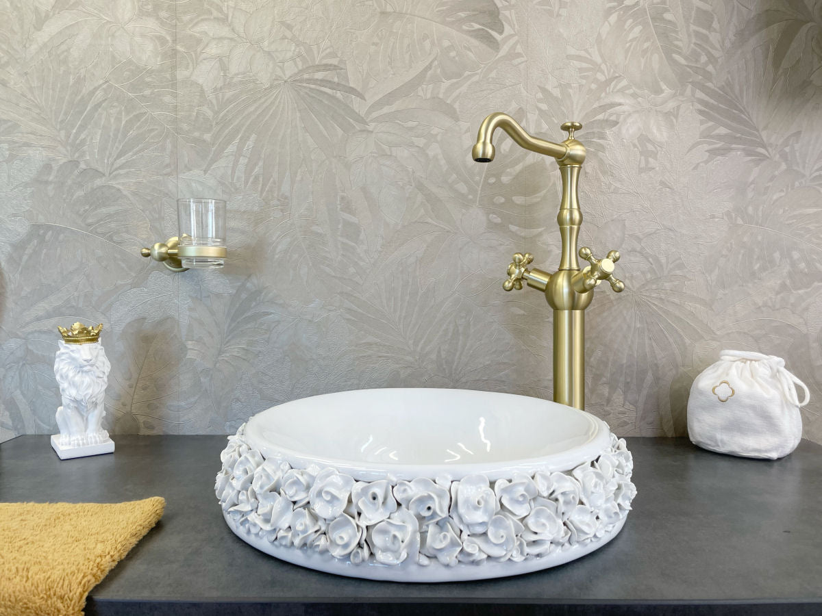 Deira Champagne Gold Bathroom Accessories Tumbler Holder - |VESIMI Design|