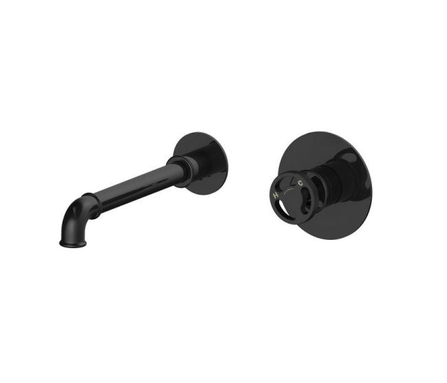 Design Black Industrial Wall-mounted Basin Faucet - |VESIMI Design| Luxury and Rustic bathrooms online