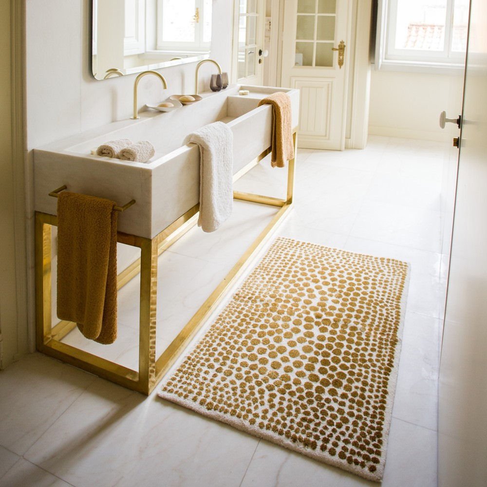 Abyss & Habidecor Karat Bath Rug - Gold - Size: 20 x 31