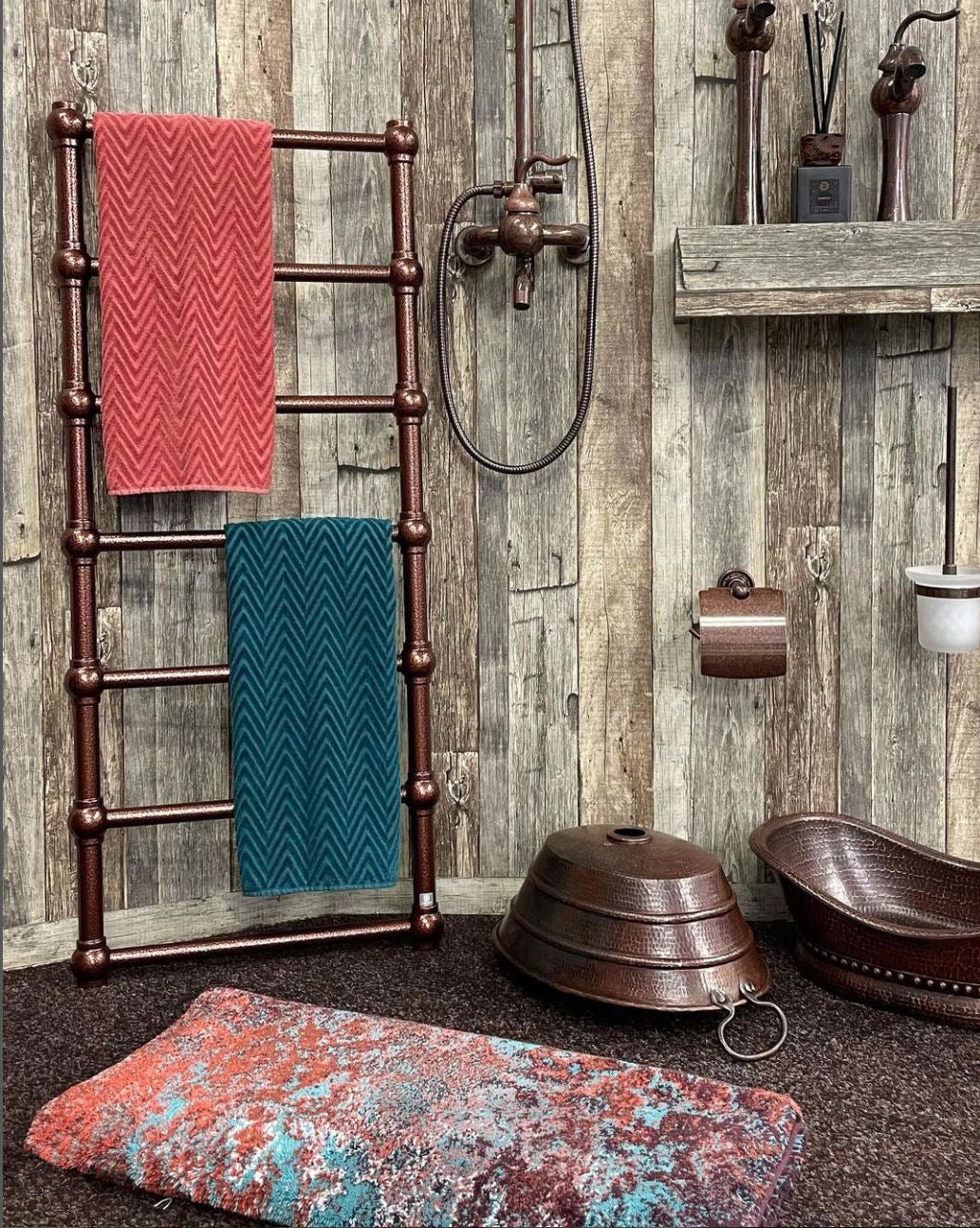 Double Towel Holder Antique Marble - |VESIMI Design| Luxury and Rustic bathrooms online