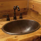 Drop in Oval Bathroom Hand Hammered Copper Sink - |VESIMI Design| Luxury and Rustic bathrooms online