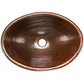 Drop in Oval Bathroom Hand Hammered Copper Sink - |VESIMI Design| Luxury and Rustic bathrooms online