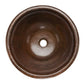 Drop in Round Bathroom Hand Hammered Copper Sink - |VESIMI Design| Luxury and Rustic bathrooms online