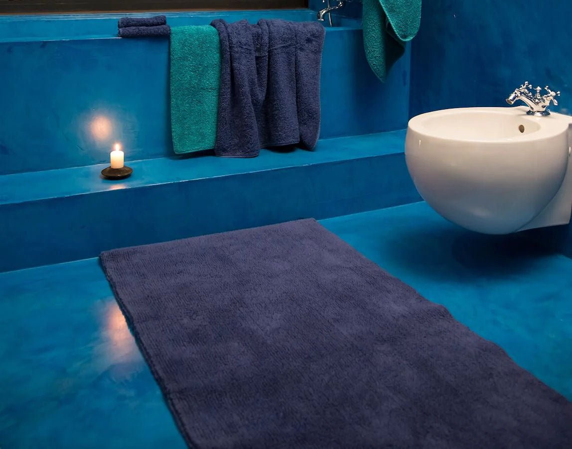 Egyptian Cotton Simple Bath Mat - BAY - |VESIMI Design| Luxury and Rustic bathrooms online