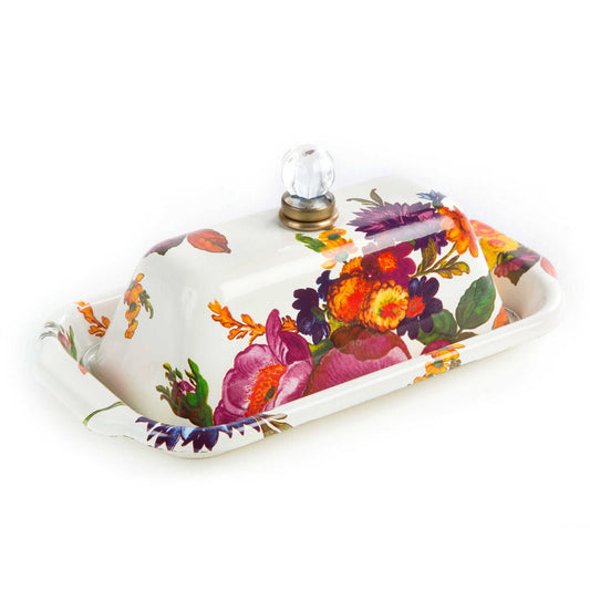 Flower Market Butter Box - White by Mackenzie-Childs - |VESIMI Design|