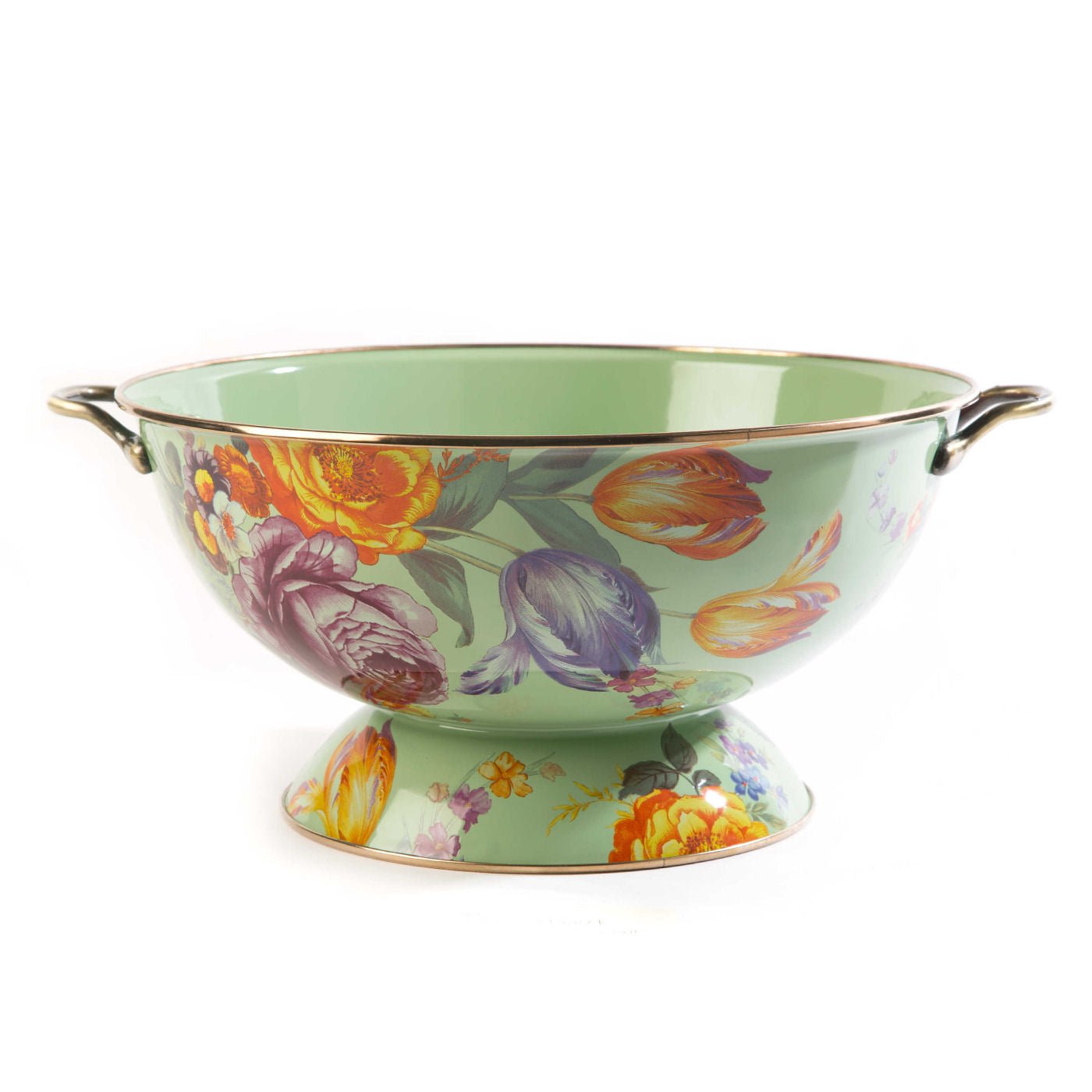Flower Market Everything Bowl - Green by Mackenzie Childs - |VESIMI Design| Luxury and Rustic bathrooms online