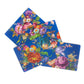 Flower Market Lapis Cork Back Placemats Blue - Set of 4 - |VESIMI Design|