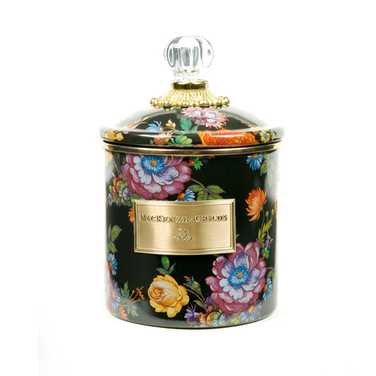 Flower Market Small Canister - Black - |VESIMI Design|