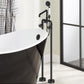Freestanding Black Matte Industrial Bathtub Faucet - |VESIMI Design| Luxury and Rustic bathrooms online