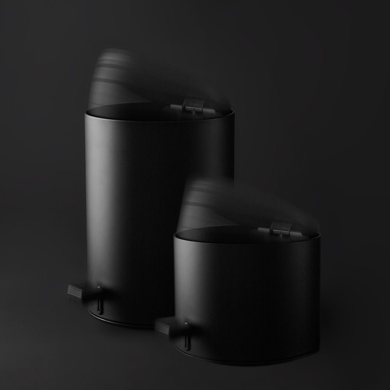 German Design Award Soft Close Pedal Bin BLACK MATT - |VESIMI Design|
