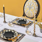 Gold Check Flatware 5-Piece Place Setting - |VESIMI Design|