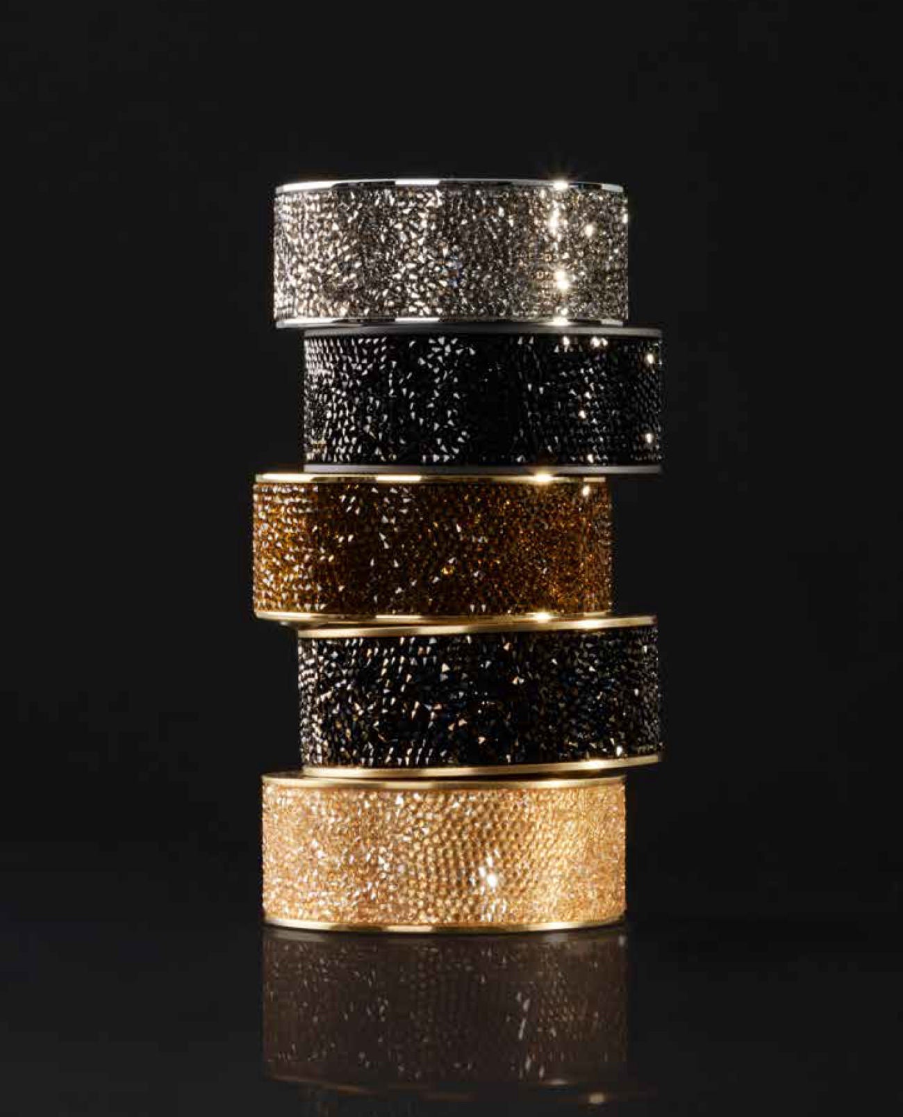 Gold Tumbler Holder with Swarowski® Crystals - |VESIMI Design|