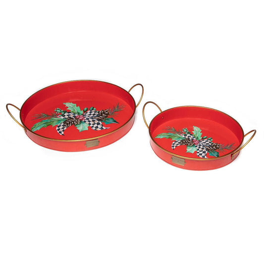 Holly Holiday Serving Trays - Set of 2 - |VESIMI Design|