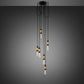 Hooked Pendant Light Chandelier 6.0 / Brass / Smoked Bronze / Steel - |VESIMI Design| Luxury and Rustic bathrooms online