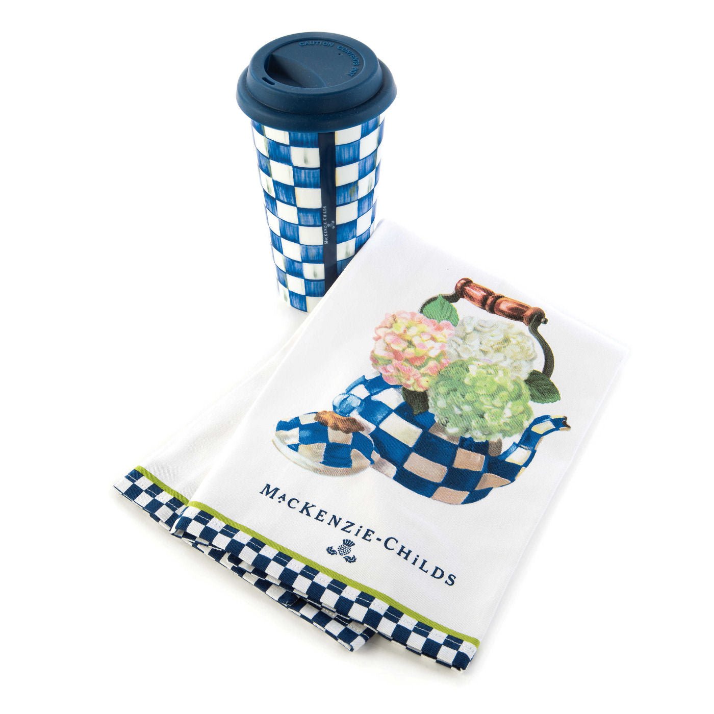 Hydrangea Tea Kettle Kitchen Dish Towel - |VESIMI Design| Luxury and Rustic bathrooms online