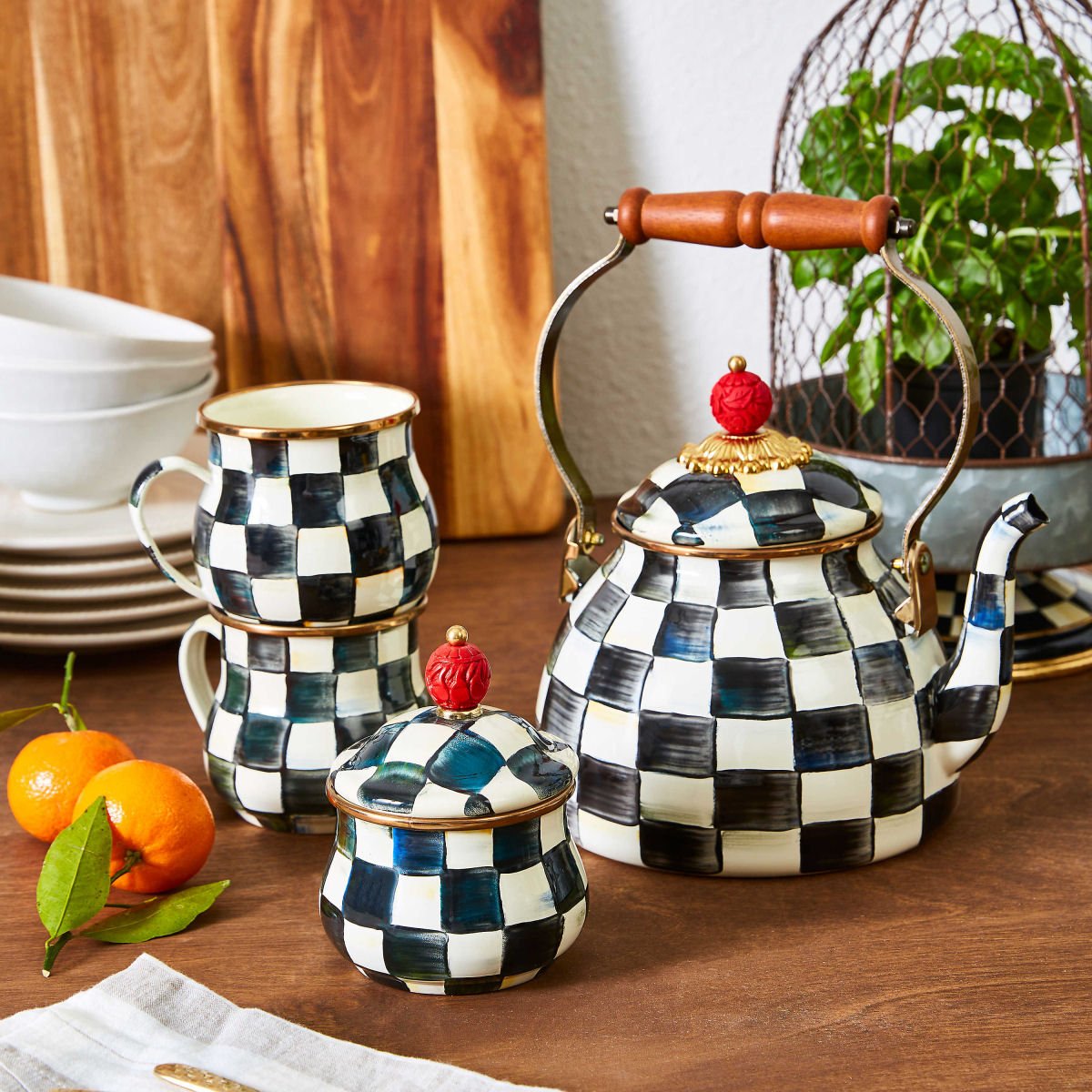 Anna Czaniecka's kettle is shaped like mugs to measure water for tea