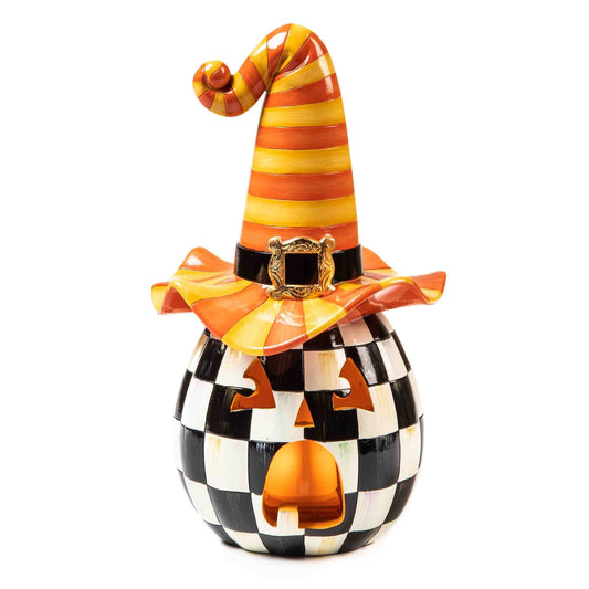 Illuminated Happy Jack Pumpkin - Orange Hat - |VESIMI Design|