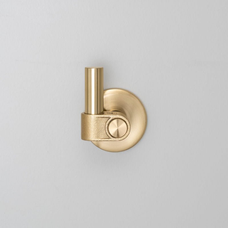 Industrial Bathroom Accessories - Towel Hook Brass - |VESIMI Design| Luxury and Rustic bathrooms online