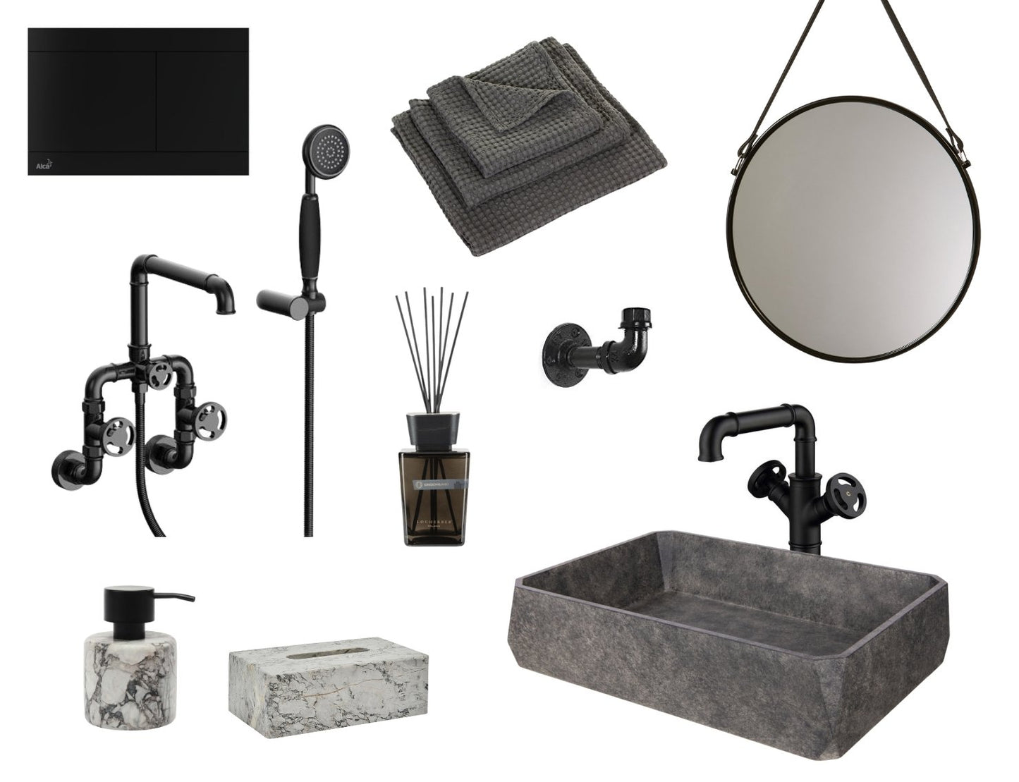 Industrial Black Angle Valve - |VESIMI Design| Luxury and Rustic bathrooms online