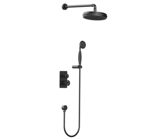 Industrial Black Matte Concealed Black Shower Set - |VESIMI Design| Luxury and Rustic bathrooms online
