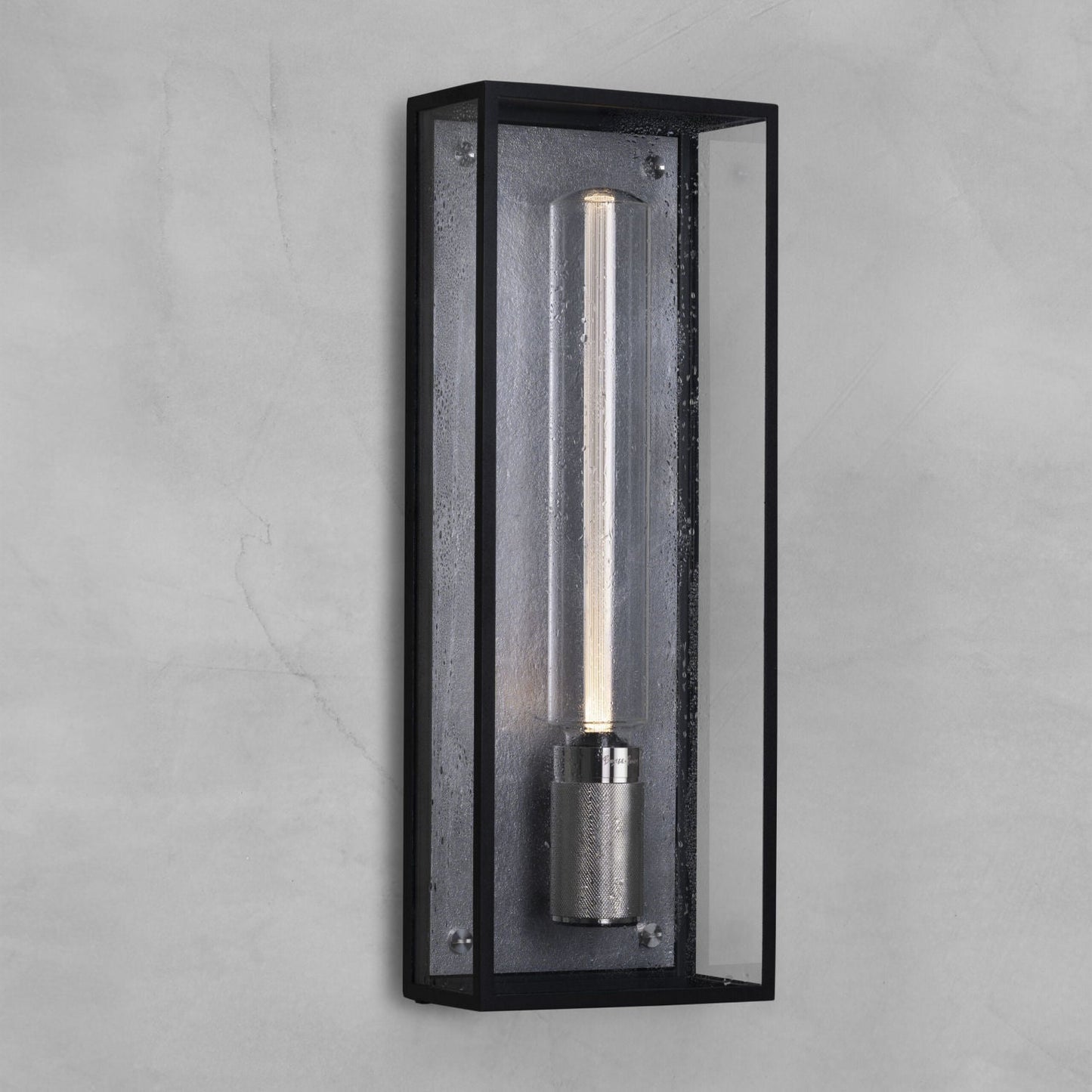 Industrial Caged Wall Bathroom Light in Steel - |VESIMI Design|