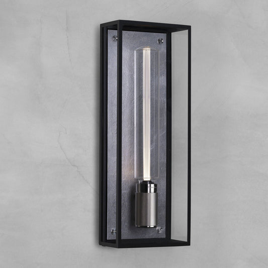 Industrial Caged Wall Bathroom Light in Steel - |VESIMI Design|