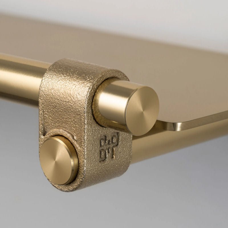 Industrial Satin Gold Bathroom Shelf / Brass - |VESIMI Design| Luxury and Rustic bathrooms online