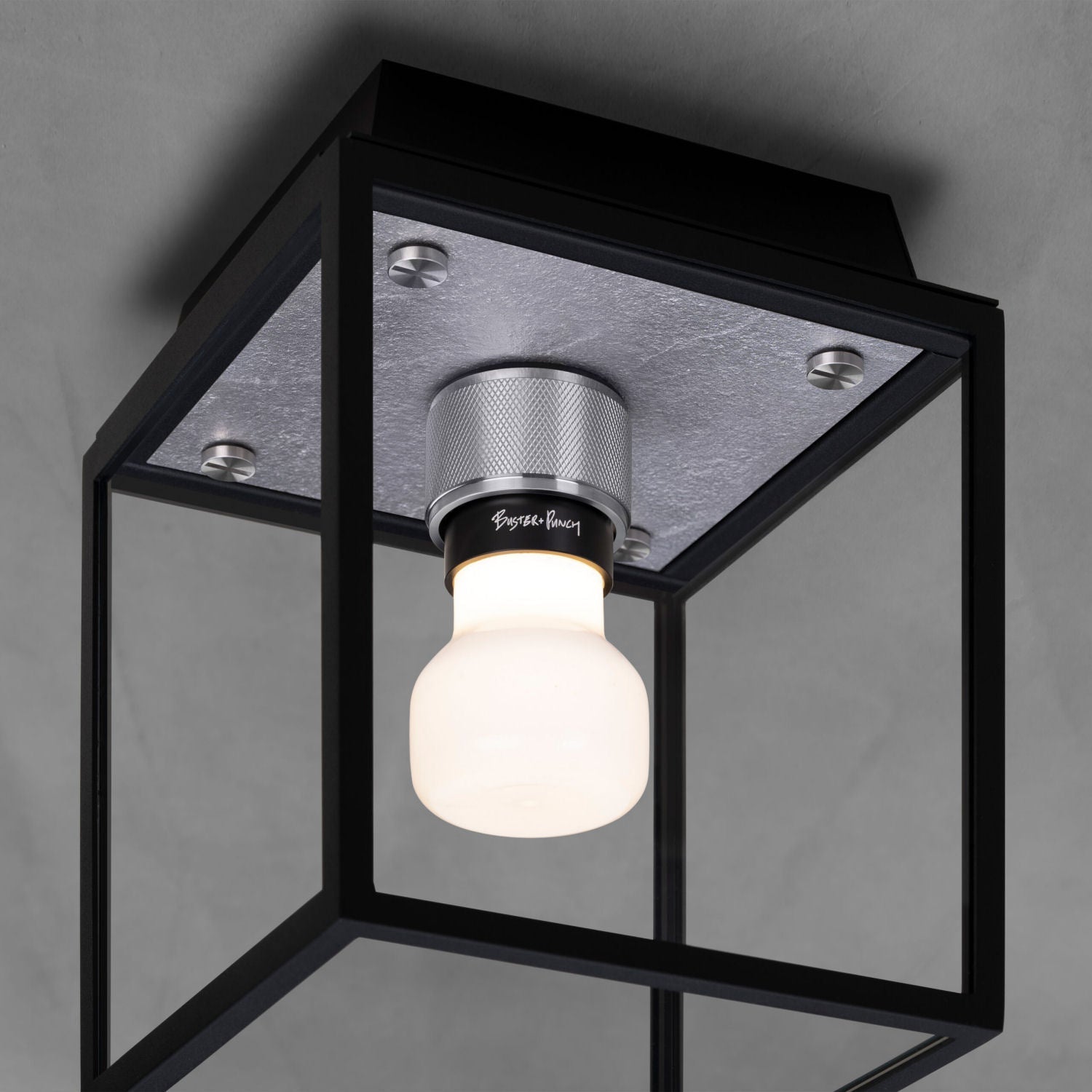 Black industrial bathroom ceiling shop light