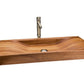 Iroko Wooden Handmade Bathroom Sink with Bamboo Bronze Faucet - |VESIMI Design| Luxury and Rustic bathrooms online