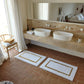 KARAT Luxury Silver & White Bathroom Rug - |VESIMI Design| Luxury and Rustic bathrooms online
