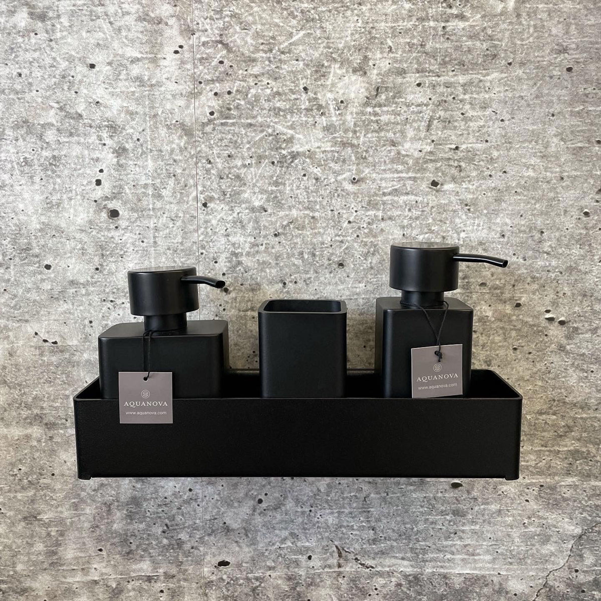 Khana Matte Black Toothbrush Holder - |VESIMI Design| Luxury and Rustic bathrooms online