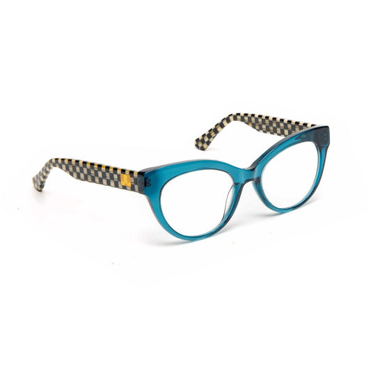 Kitty Readers - Turquoise eyeware - x1.5 by Mackenzie Childs - |VESIMI Design|