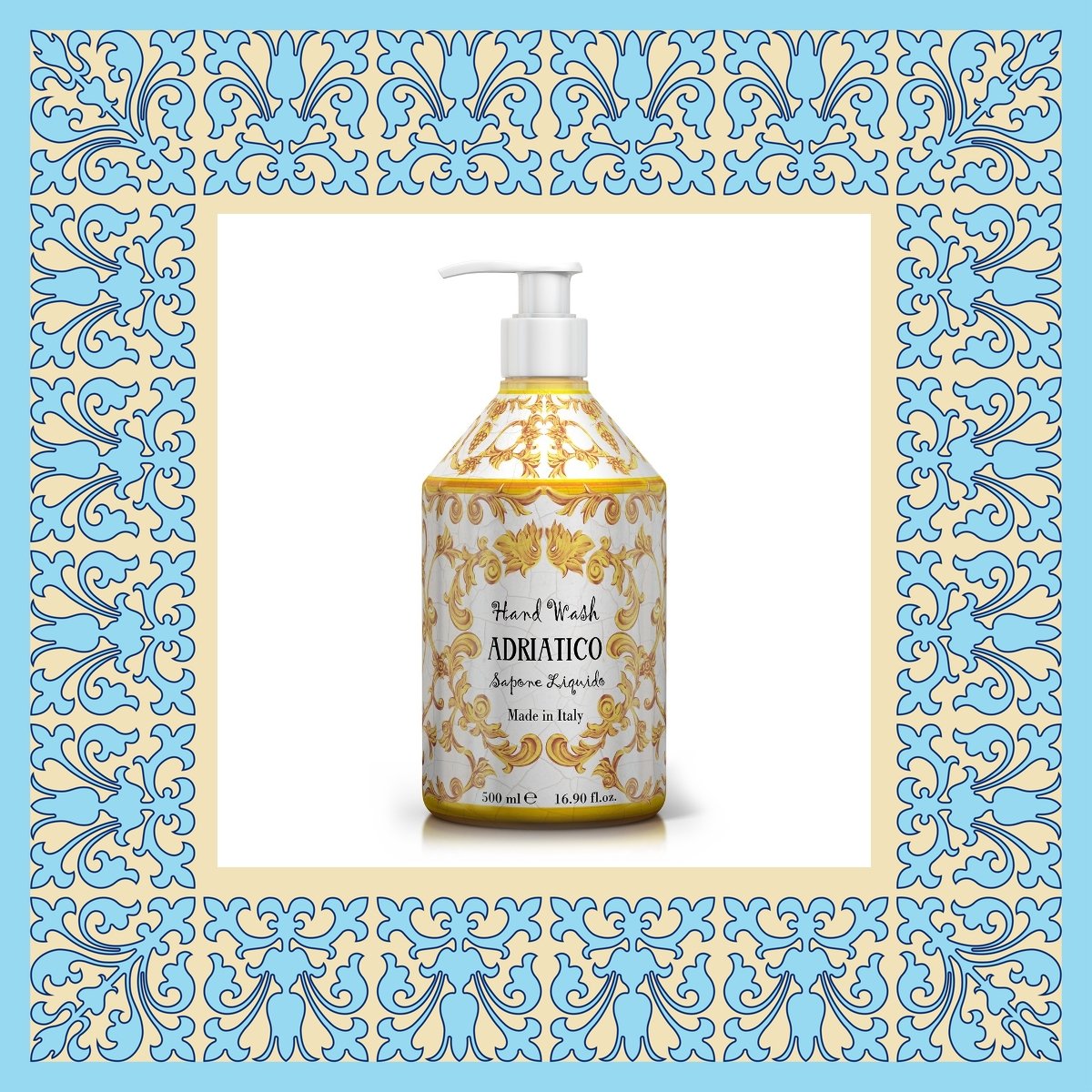 Le Maioliche | ADRIATICO Liquid Luxury Hand Soap 500ml - |VESIMI Design| Luxury and Rustic bathrooms online