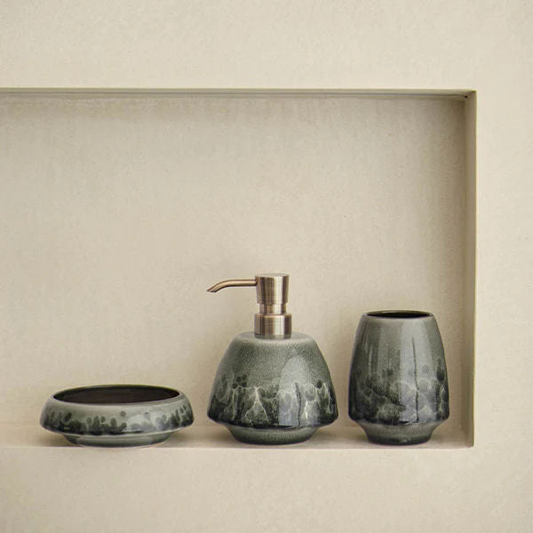 Light Green Bathroom Accessories - Soap Dish FIGO - |VESIMI Design| Luxury and Rustic bathrooms online