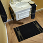 Luxury Black and Gold SPENCER bath rug - |VESIMI Design|