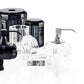 Luxury Black Matt Crystal Glass Liquid Soap Dispenser | Anthracite - |VESIMI Design| Luxury Bathrooms & Deco