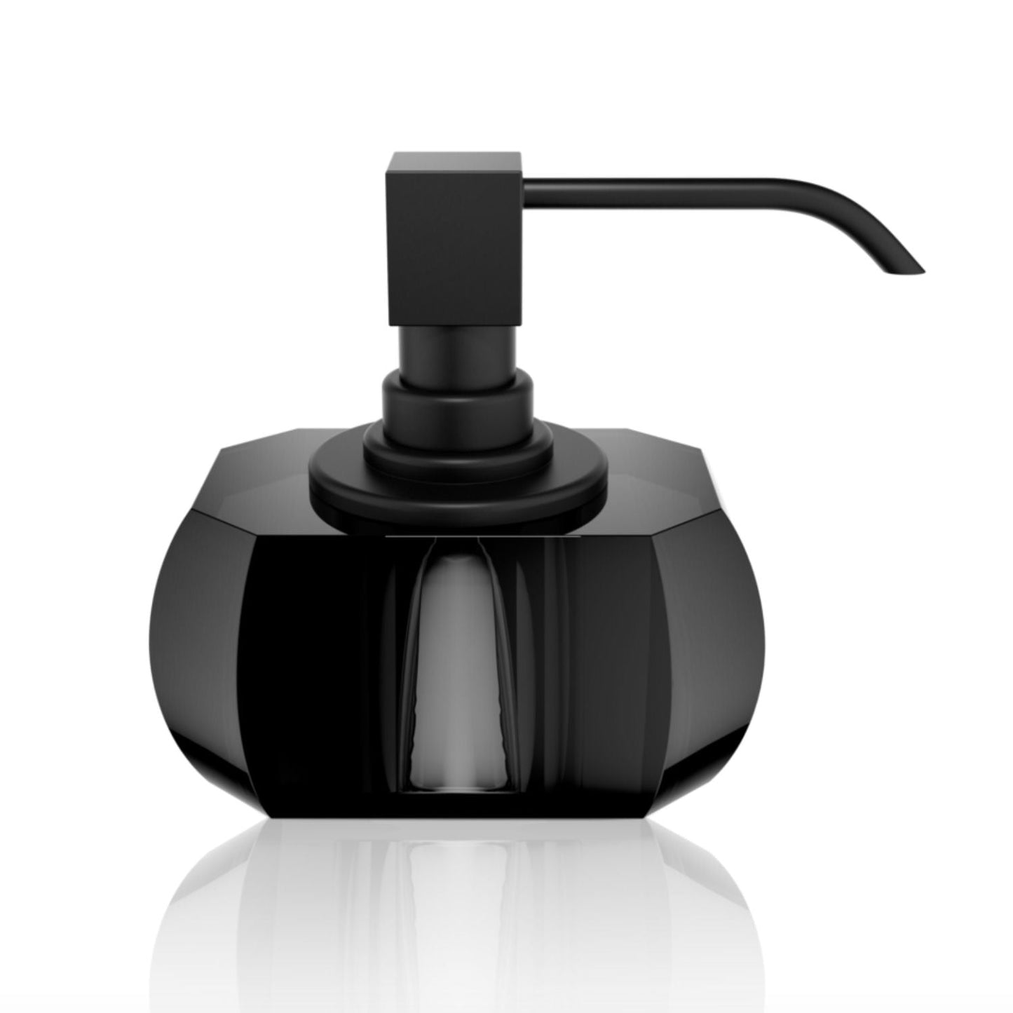 Luxury Black Matt Crystal Glass Liquid Soap Dispenser | Anthracite - |VESIMI Design| Luxury and Rustic bathrooms online