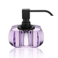 Luxury Black Matt Liquid Soap Glass Dispenser | Violet - |VESIMI Design| Luxury and Rustic bathrooms online