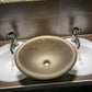 Luxury Brown Hand Painted Bronze Terzofoco Fireclay Bathroom Sink - |VESIMI Design| Luxury and Rustic bathrooms online