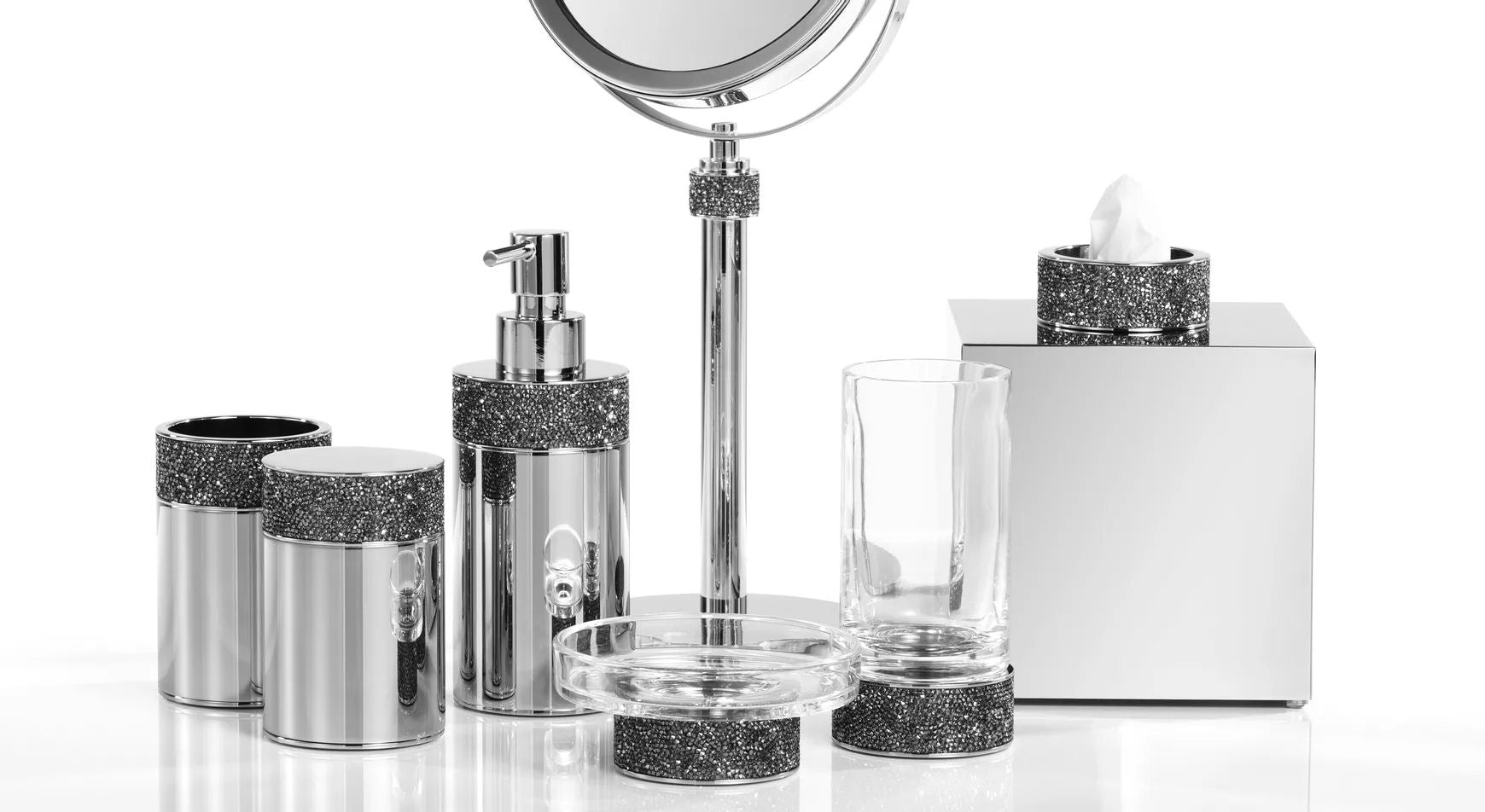 Luxury Chrome Swarowski® Crystal Soap Dispenser - |VESIMI Design|