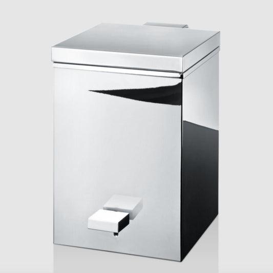 Luxury Classic Cube Design Chrome Bathroom Pedal Bin - |VESIMI Design|