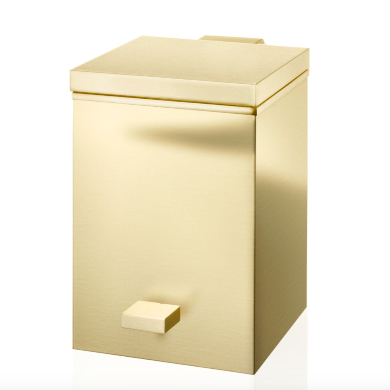 Luxury Classic Cube Design Matt Gold Bathroom Pedal Bin - |VESIMI Design|