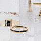 Luxury Cracked Glass Gold Bathroom Waste Bin by Decor Walther - |VESIMI Design|