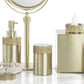 Luxury Decor Walther Matt Gold Cosmetic Mirror with Swarowski® Crystals - |VESIMI Design|