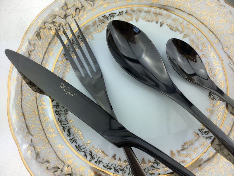Luxus-Design SCHWARZES Besteck