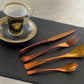 Luxury design SUNSET Orange Colors Cutlery - 4 sets - |VESIMI Design| Luxury and Rustic bathrooms online