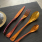 Luxury design SUNSET Orange Colors Cutlery - Set for 1 - |VESIMI Design| Luxury and Rustic bathrooms online