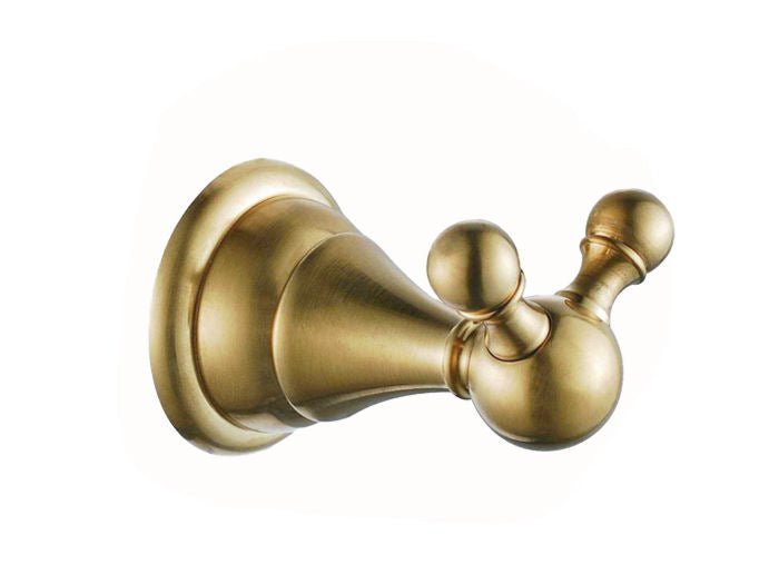 Luxury Double Towel Hook Deira Champagne Gold - |VESIMI Design| Luxury and Rustic bathrooms online